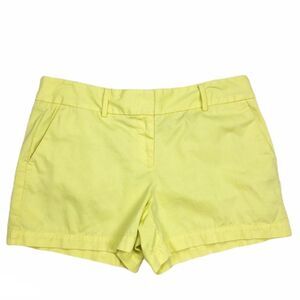 LOFT Bright Neon Yellow Chino Shorts Size 8
